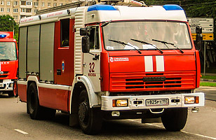 Автопробег пожарной техники в честь празднования 210-ой Годовщины пожарной охраны г.Москвы и Дня защиты детей